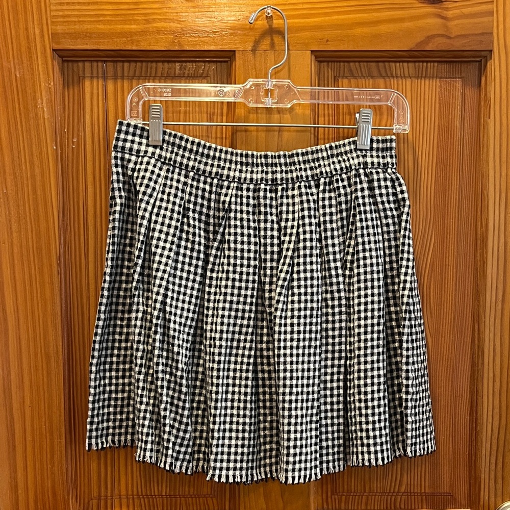 Black and White Gingham mini Skirt